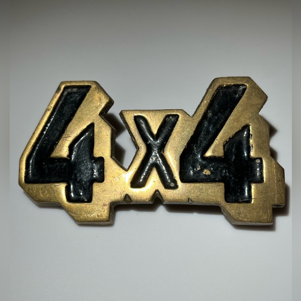 4x4 • Belt Buckle • Vintage • Brass